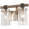 Minka Lavery 4632-106 Bridlewood Vanity Bath Light, 2-Light, 120 Total Watts, 14-in H x 8.75-in W, Stone Grey w/Brushed Nickel view 1
