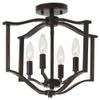 Minka Lavery Semi Flush Mount Ceiling Light 4656-579 Elyton Lighting Fixture, 4-Light 240 Watts, Downton Bronze view 2