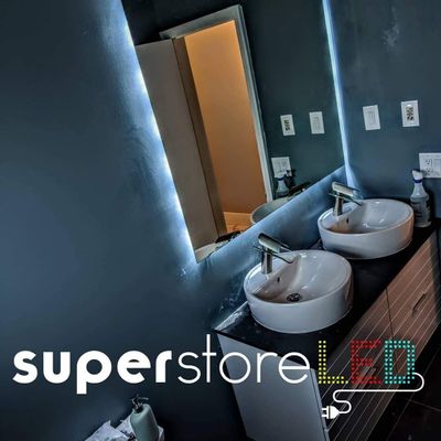 SuperStoreLED, LLC. Backlit Mirror LED Lighting Kit UL Listed + Power Supply