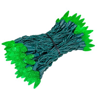 Novelty Lights 50FT 100 LED C6 Blue Outdoor Christmas String Lights
