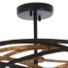 Minka Lavery 4671-111 Vortic Flow Semi-Flush, 5-Light, 300 Total Watts, 20-in H x 9-in W, Dark Bronze with Mosaic Gold Interior view 4