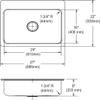 Elkay LSR27221 18 Gauge Stainless Steel 27" x 22" x 8" Single Bowl Dual/Universal Mount Kitchen Sink with 1 Faucet Hole view 2