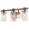 Minka Lavery 4633-106 Bridlewood Vanity Bath Light, 3-Light, 180 Total Watts, 22.5-in H x 8.75-in W, Stone Grey w/Brushed Nickel view 1