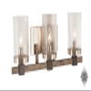 Minka Lavery 4633-106 Bridlewood Vanity Bath Light, 3-Light, 180 Total Watts, 22.5-in H x 8.75-in W, Stone Grey w/Brushed Nickel view 2