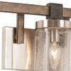 Minka Lavery 4633-106 Bridlewood Vanity Bath Light, 3-Light, 180 Total Watts, 22.5-in H x 8.75-in W, Stone Grey w/Brushed Nickel view 4