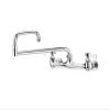 Krowne 12-824L Commercial Silver Series, 8" Center Wall Mount Faucet, 24" Jointed Spout, Low Lead, 1/4 Turn Ceramic Valves, 1/2" NPT Female Inlets view 1