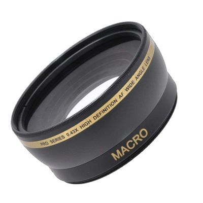58mm 0.43X Wide Angle Lens For Canon Rebel T3, T3i, T4i, T5, T5i, T6, T6i, T6s, T7, T7i, SL1, SL2, EOS 60D, EOS 70D SLR Cameras with 18-55mm, 55-250mm, 18-250mm, 70-300mm, 75-300mm, 55-200mm Lenses