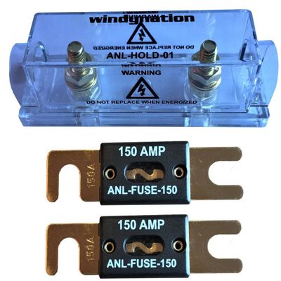 WindyNation ANL Fuse Holder + Fuse (2pcs 150A)