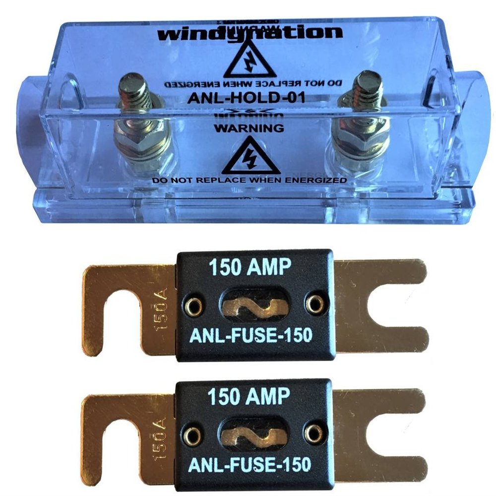 WindyNation ANL Fuse Holder + Fuse (2pcs 150A)