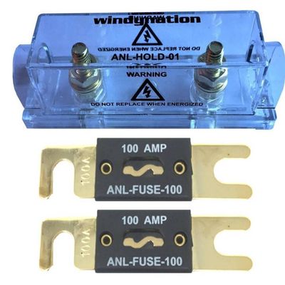 WindyNation ANL Fuse Holder + Fuse (2pcs 100A)