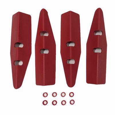 Game Room Guys 4 Red PinCab Leg Protectors and 8 Bolt Protectors