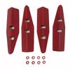 Game Room Guys 4 Red PinCab Leg Protectors and 8 Bolt Protectors view 1