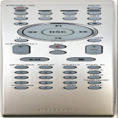 USARMT PRC501-08 Remote Control Compatible with for Phillips Micro Hi-Fi Audio System MCM309R,MCM309R/37,MCM309R/37B, PT8187