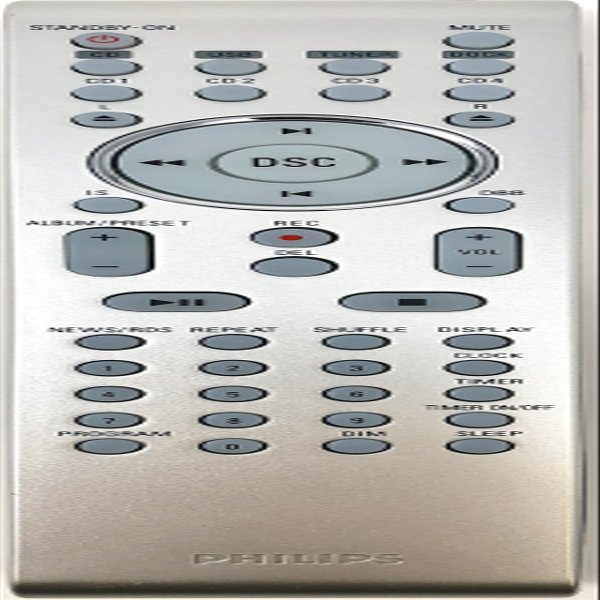 USARMT PRC501-08 Remote Control Compatible with for Phillips Micro Hi-Fi Audio System MCM309R,MCM309R/37,MCM309R/37B, PT8187