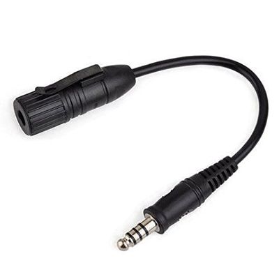 DLP Tactical U-174 Military to Civilian Wiring Adapter  Converts NATO PTT and Headset Wiring  Compatible with Peltor Comtac MSA Sordin TCI Earmor  8 Inch Cable with Pocket Clip