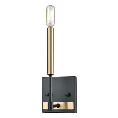 Elk Home Livingston Vanity Light - 1-Light in Matte Black Finish, 5-Inch Wide, Transitional Style