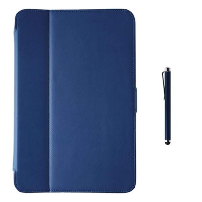 Verizon Folio Case, Screen Protector and Stylus Pen Bundle for Ellipsis 10 - Blue