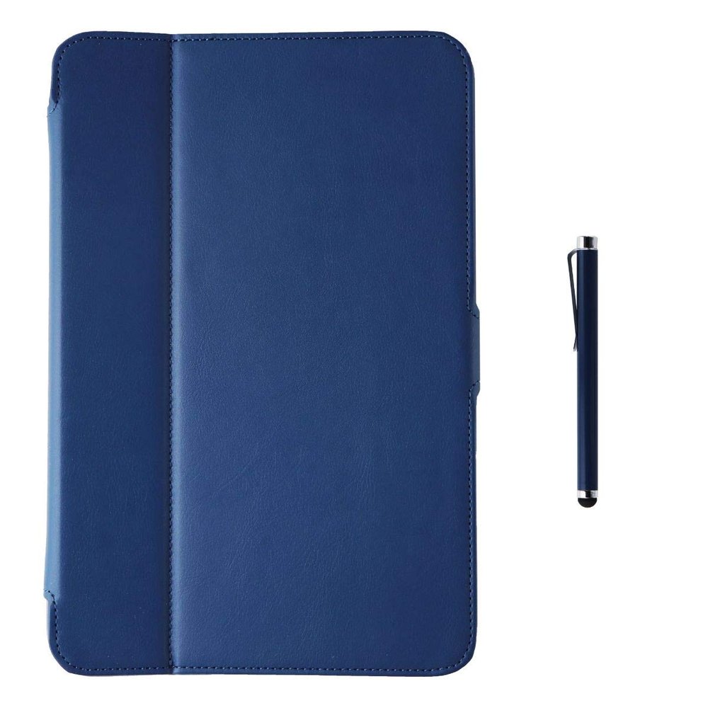 Verizon Folio Case, Screen Protector and Stylus Pen Bundle for Ellipsis 10 - Blue