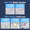 LUXE Bidet NEO 120 - Single Nozzle, Self-Cleaning, Non-Electric Bidet Attachment for Toilet Seat, Adjustable Water Pressure, Rear Wash (Blue) view 4