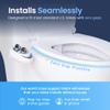 LUXE Bidet NEO 320 - Warm Water, Dual Nozzle, Self-Cleaning, Non-Electric Bidet Attachment for Toilet Seat, Adjustable Water Pressure, Rear & Feminine Wash (Blue) view 4