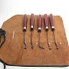 5pc UJ Ramelson - Ullman Single Lined Carbide Tipped Checkering Tool Set - Gunsmithing - Made in USA view 1