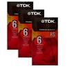 Bundle of 3 TDK Premium Quality HS 6 Hour T-120 VHS Tapes view 1