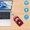 CHUYI Cool Sports Car Shaped Wireless Mouse 1600DPI Cordless Optical Mice with USB Receiver for Office School Home Travel, for PC Laptop Computer Gift (Red-1 Pack) view 2