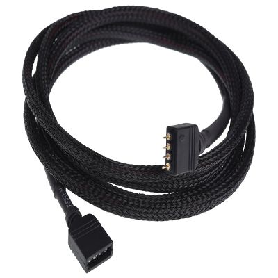 Phobya Extension Cable, RGB 4-Pin, 150cm, Sleeved, Black