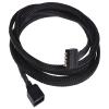 Phobya Extension Cable, RGB 4-Pin, 150cm, Sleeved, Black view 1