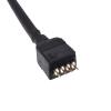 Phobya Extension Cable, RGB 4-Pin, 150cm, Sleeved, Black view 3