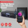 Pyle Wireless Bluetooth Power Amplifier System - 200W Dual Channel Sound Audio Stereo Receiver w/ USB, SD, AUX, MIC IN w/ Echo, Radio, LCD - For Home Theater Entertainment via RCA, Studio Use - PDA6BU view 2