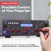 Pyle Wireless Bluetooth Power Amplifier System - 200W Dual Channel Sound Audio Stereo Receiver w/ USB, SD, AUX, MIC IN w/ Echo, Radio, LCD - For Home Theater Entertainment via RCA, Studio Use - PDA6BU view 3