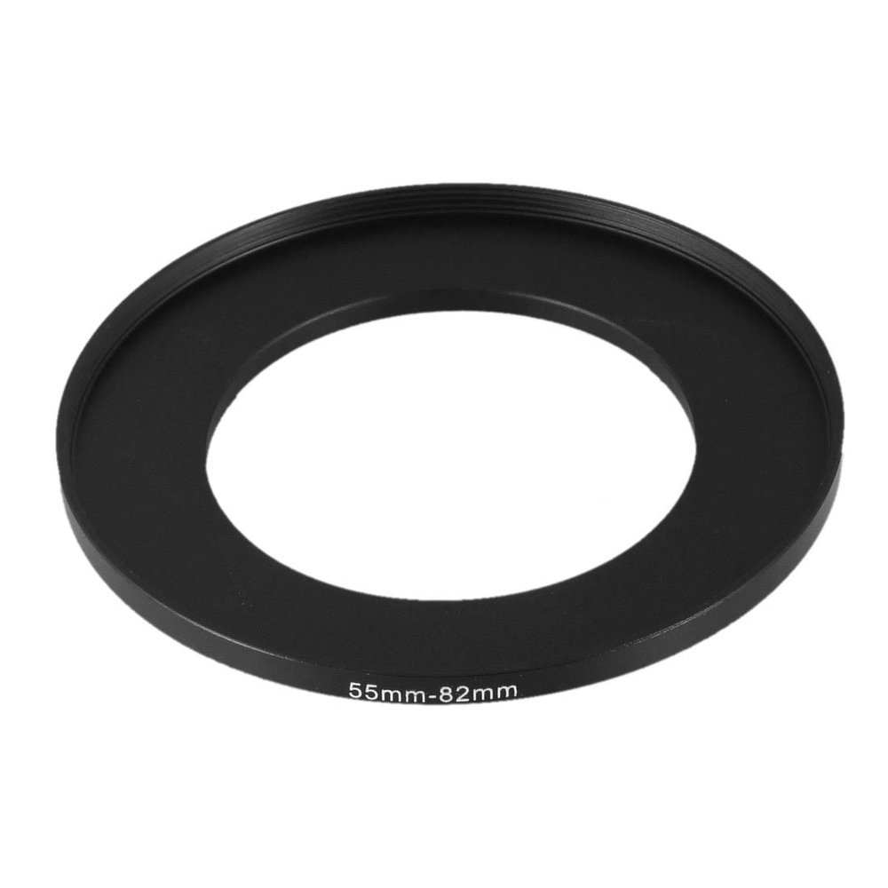 uxcell Camera Step-Up Ring Stepping Lens Filter Adapter, Aluminum 55mm-82mm 55mm to 82mm Camera Lens Filter Adapter for Digital DSLR SLR Camera, Black