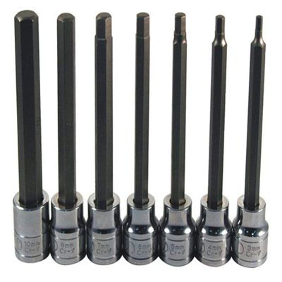 ATD Tools 13787 Extra Long 7-Piece Metric Hex Bit Socket Set