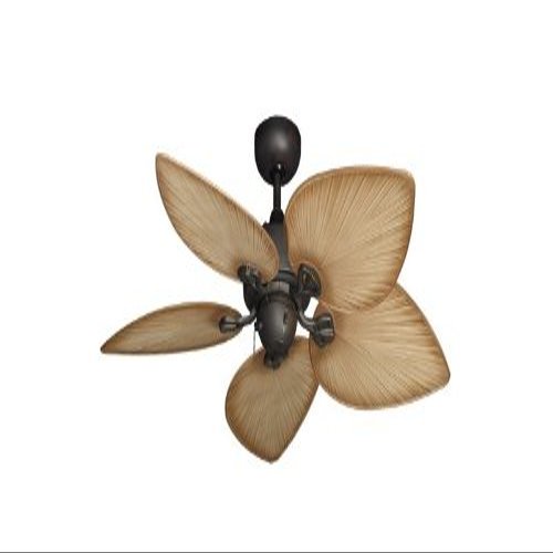 Gulf Coast Fans Bombay Tropical Ceiling Fan in Oil Rubbed Bronze with 42" Tan Blades With Remote Control