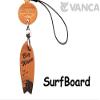 Surfboard Leather Goods mobile/Cellphone Charm VANCA CRAFT-Collectible Uniqe Mascot Made in Japan view 1