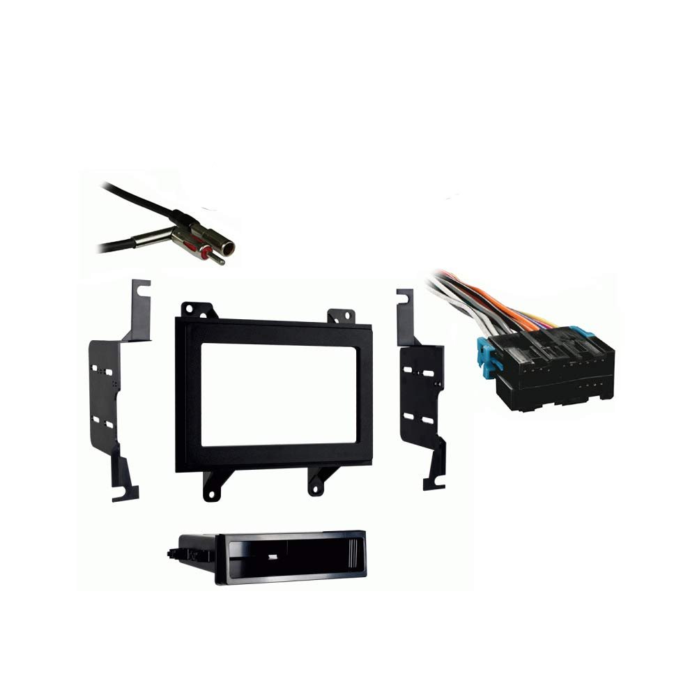 Harmony Audio 701858 Compatible with Chevy S 10 Blazer 1995-1997 Double DIN Stereo Harness Radio Dash Kit, 40GM10 Aftermarket Antenna Adapter and Metra 99-3045 ISO DIN/Double DIN Installation Kit