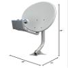 DigiWave 24 inch Elliptical Satellite Dish, Gray (DWDRU46E) view 2