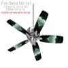 Glass Heart Grunge Seafoam Green - Ceiling Fan Skin Kit fits most 42 inch fans (FAN and BLADES SOLD SEPARATELY) view 2
