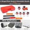 Goplus Ratchet Pipe Threader Kit, Ratcheting Pipe Threading Tool Set w/ 6 Dies- 1/4", 3/8", 1/2", 3/4", 1", 1-1/4" and Storage Case view 2