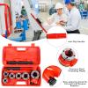 Goplus Ratchet Pipe Threader Kit, Ratcheting Pipe Threading Tool Set w/ 6 Dies- 1/4", 3/8", 1/2", 3/4", 1", 1-1/4" and Storage Case view 3