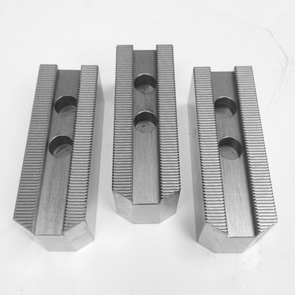 TAIKI 3900-4770 3 Piece Aluminum Soft Jaw Set, 10" x 1.5 mm x 60 Degree