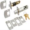 Schlage F62-ADD-PLY Double Cylinder Addison Handleset with Plymouth Interior Kno, Satin Nickel view 2