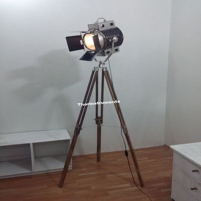 THOR INSTRUMENTS Authentic Vintage SPOT SEARCHLIGHT Studio LAMP with Tripod Stand SPOT LAMP Rustic Vintage Home Decor Gifts