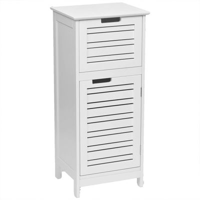 Storage Cabinet with Drawer, Miami, Engineered Wood, Compact, Sturdy, White