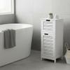 Storage Cabinet with Drawer, Miami, Engineered Wood, Compact, Sturdy, White view 2