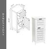 Storage Cabinet with Drawer, Miami, Engineered Wood, Compact, Sturdy, White view 3