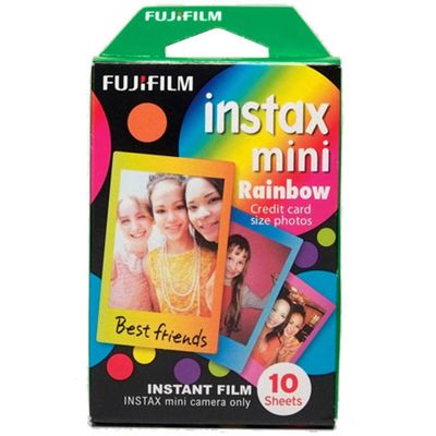 Fujifilm Instax Mini Rainbow Film, 10 Sheets