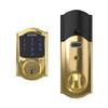 SCHLAGE BE469NX Camelot Electronic Touchscreen Deadbolt C Keyway with 12344 Latch 10116 Strike Bright Brass Finish view 1