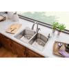 Elkay LKHSR33229PD1 Lustertone Classic Equal Double Bowl Dual Mount Stainless Steel Sink with Perfect Drain view 2